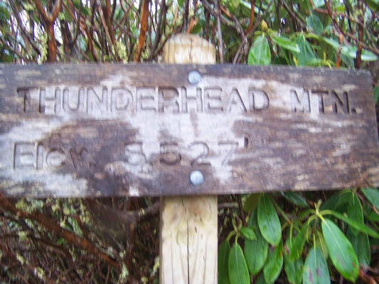 AT Thunderhead Mtn sign *** DIGITAL PHOTO